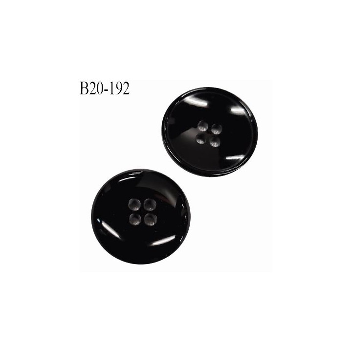 Bouton 20 mm haut de gamme couleur noir 4 trous diamètre 20 mm épaisseur 4 mm prix à l'unité