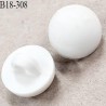 Bouton pvc 18 mm couleur naturel diamètre 18 mm prix à la pièce