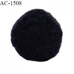 Pompon décor couleur noir diamètre 22 mm prix à la pièce