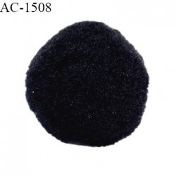 Pompon décor couleur noir doux au toucher diamètre 22 mm prix à la pièce