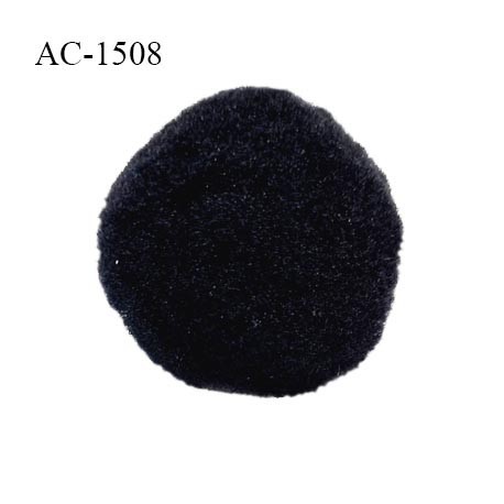 Pompon décor couleur noir diamètre 22 mm prix à la pièce