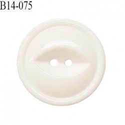 Bouton 14 mm en pvc couleur naturel 2 trous diamètre 14 mm épaisseur 3 mm prix à la pièce
