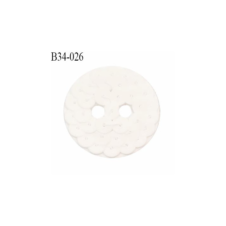 Bouton 34 mm en pvc couleur naturel avec décor sequins 2 trous diamètre 34 mm épaisseur 4 mm prix à la pièce
