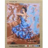 Canevas à broder 50 x 60 cm thème ESPAGNE danseuse espagnole fandango retouché à la main