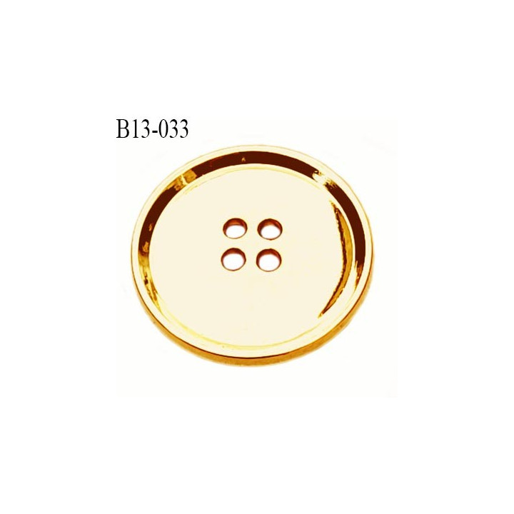 Bouton 13 mm en pvc couleur or 4 trous diamètre 13 mm épaisseur 3 mm prix à l'unité