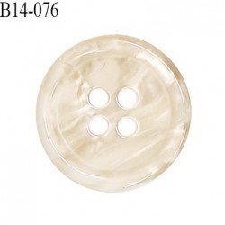 Bouton 14 mm en pvc couleur beige nacré et marbré diamètre 14 mm épaisseur 3 mm prix à la pièce