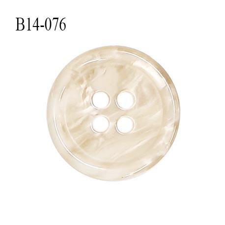 Bouton 14 mm en pvc couleur beige nacré et marbré diamètre 14 mm épaisseur 3 mm prix à la pièce