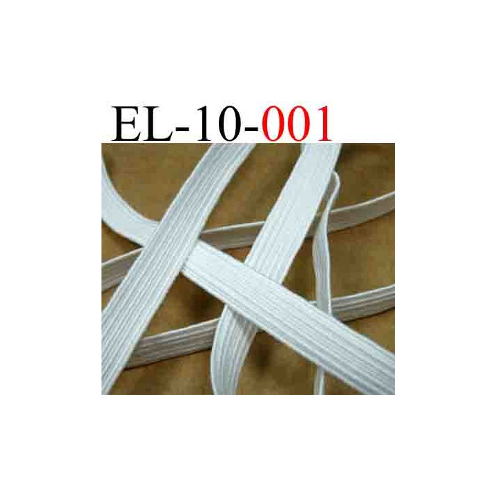 élastique plat largeur 10 mm couleur blanc vendu au mètre 