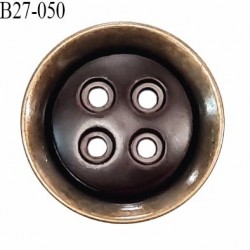 Bouton 27 mm en pvc couleur laiton diamètre 27 mm 4 trous épaisseur 6 mm prix à la pièce