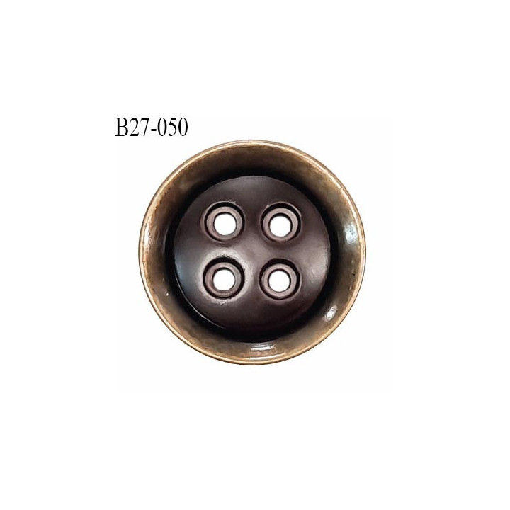 Bouton 27 mm en pvc couleur laiton diamètre 27 mm 4 trous épaisseur 6 mm prix à la pièce
