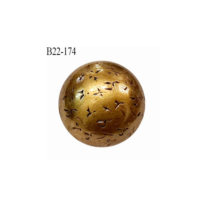 Bouton 22 mm en pvc couleur laiton diamètre 22 mm épaisseur 6 mm accroche avec un anneau prix à la pièce