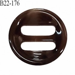 Bouton 22 mm en pvc couleur marron 4 trous diamètre 22 mm épaisseur 3 mm prix à la pièce