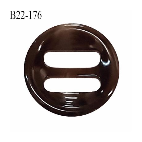 Bouton 22 mm en pvc couleur marron 4 trous diamètre 22 mm épaisseur 3 mm prix à la pièce