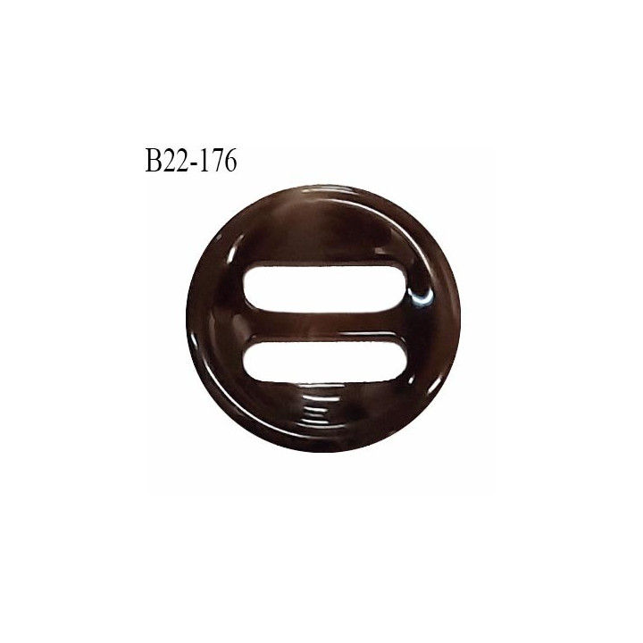 Bouton 22 mm en pvc couleur marron 4 trous diamètre 22 mm épaisseur 3 mm prix à la pièce