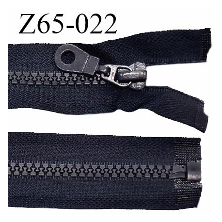 Fermeture zip 65 cm séparable couleur bleu marine zip glissière largeur 7 mm longueur 65 cm largeur 32 mm prix à l'unité