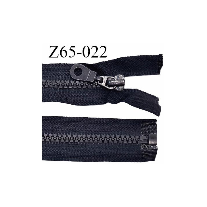 Fermeture zip 65 cm séparable couleur bleu marine zip glissière largeur 7 mm longueur 65 cm largeur 32 mm prix à l'unité