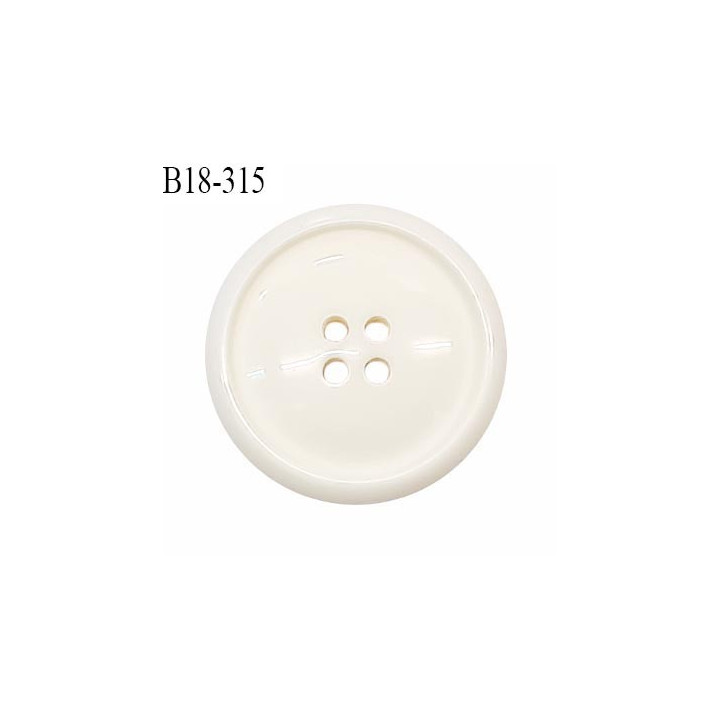 Bouton 18 mm en pvc couleur naturel 4 trous diamètre 18 mm épaisseur 7 mm prix à la pièce