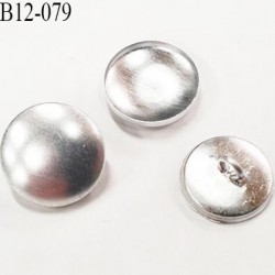 Bouton 12 mm métal alu crochet au dos diamètre 12 millimètres à recouvrir prix à l'unité composé de deux éléments