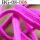 biais galon cordon bracelet lacet largeur 8 mm couleur rose fluo vendu au mètre