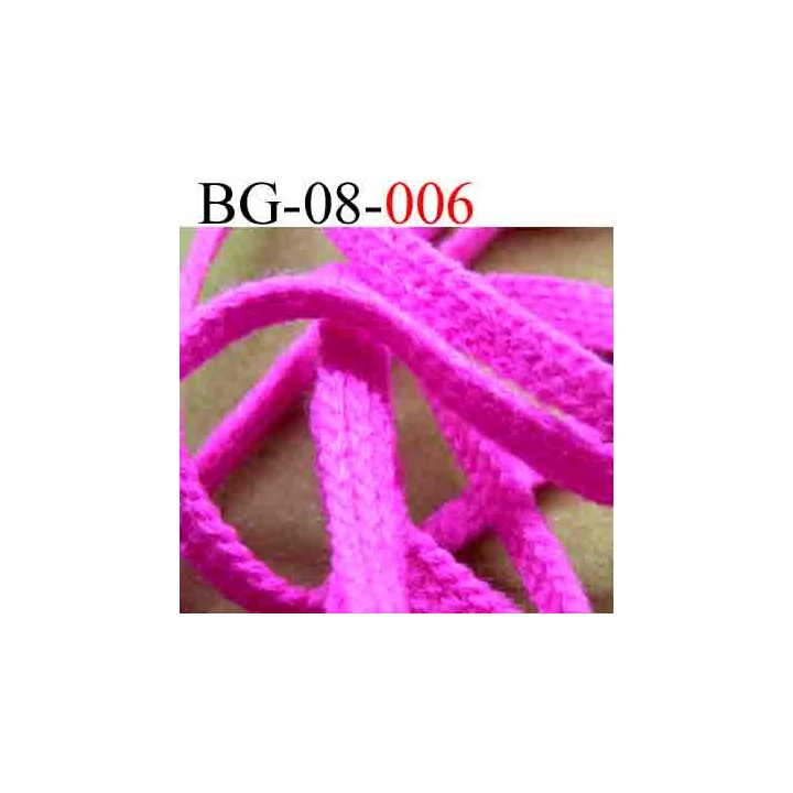 biais galon cordon bracelet lacet largeur 8 mm couleur rose fluo vendu au mètre
