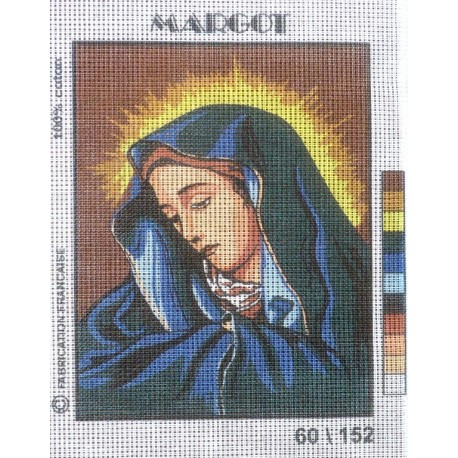 Canevas à broder 20 x 25 cm marque MARGOT thème religion la vierge piéta