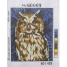 Canevas à broder 20 x 25 cm marque MARGOT thème animaux LE HIBOU