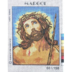 Canevas à broder 20 x 25 cm marque MARGOT thème RELIGION le Christ