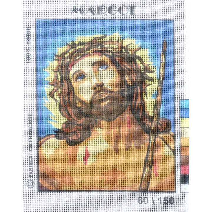 Canevas à broder 20 x 25 cm  marque MARGOT thème RELIGION le Christ