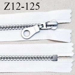 Fermeture zip 12 cm non séparable couleur blanc largeur 3.3 cm zip nylon couleur gris longueur 12 cm prix à la pièce