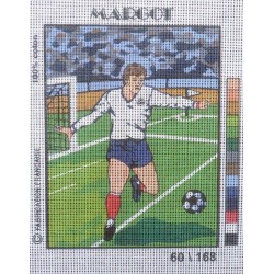 Canevas à broder 20 x 25 cm marque MARGOT thème SPORT FOOTBALL