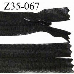 Fermeture zip 35 cm non séparable couleur noir largeur 2.5 cm zip nylon invisible longueur 35 cm prix à l'unité