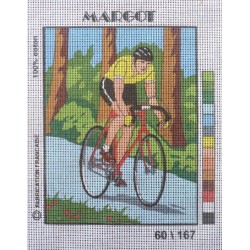 Canevas à broder 20 x 25 cm marque MARGOT thème SPORT cyclisme vélo