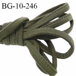 Cache armature et baleine underwire 10 mm couleur vert kaki militaire très doux au toucher largeur 10 mm prix au mètre
