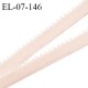 Elastique picot 7 mm lingerie couleur rose pastel ou ingenue haut de gamme fabriqué en France prix au mètre