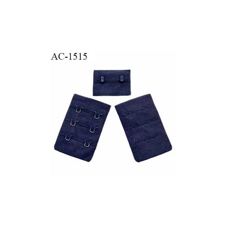 Agrafe 40 mm attache SG haut de gamme couleur bleu marine lazuli 3 rangées 2 crochets fabriqué en France prix à l'unité