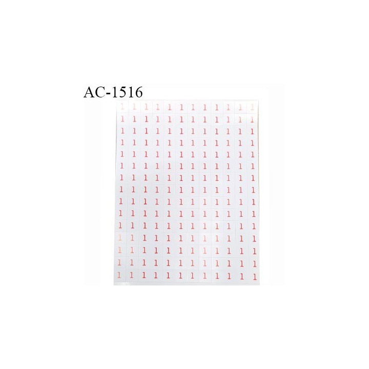 Feuille de 180 étiquettes autocollantes taille 1 dimension de l'étiquette 8 mm par 8 mm prix de la feuille