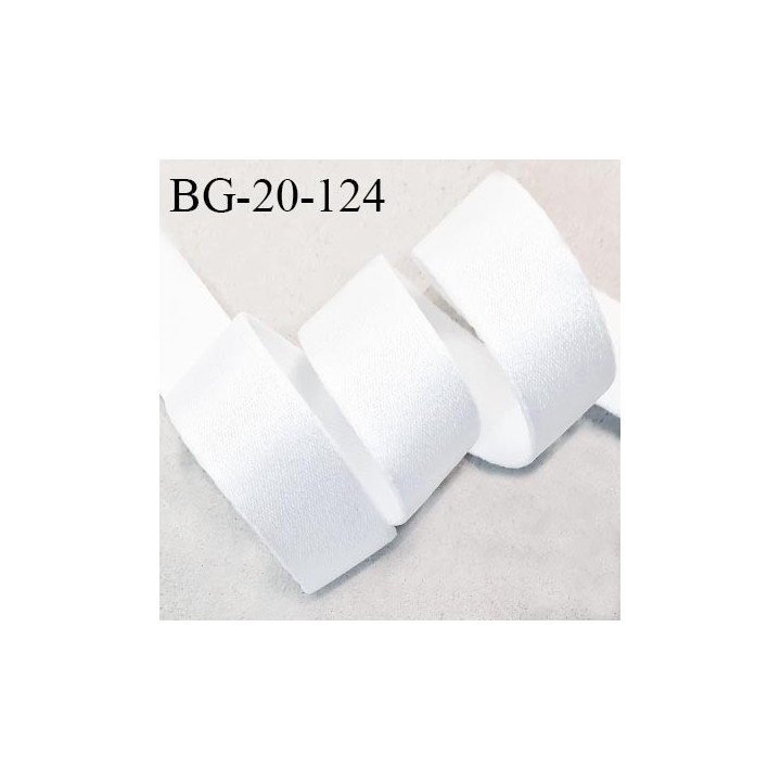 Devant bretelle 20 mm en polyamide attache bretelle rigide pour anneaux couleur blanc brillant haut de gamme prix au mètre