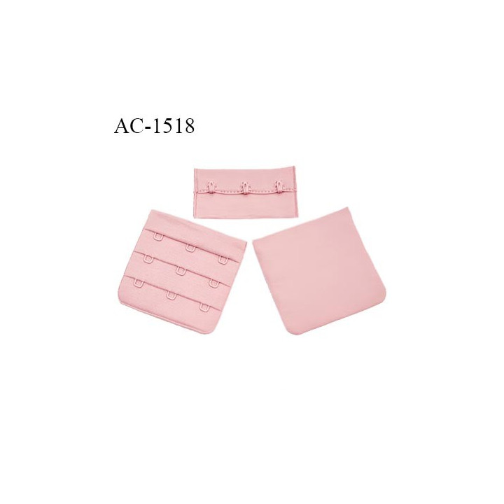 Agrafe 57 mm attache SG haut de gamme couleur rose ballet 3 rangées 3 crochets fabriqué en France prix à l'unité
