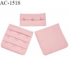 Agrafe 57 mm attache SG haut de gamme couleur rose ballet 3 rangées 3 crochets fabriqué en France prix à l'unité