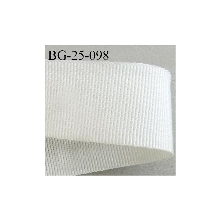 Galon ruban 25 mm gros grain synthétique largeur 25 mm couleur écru prix au mètre