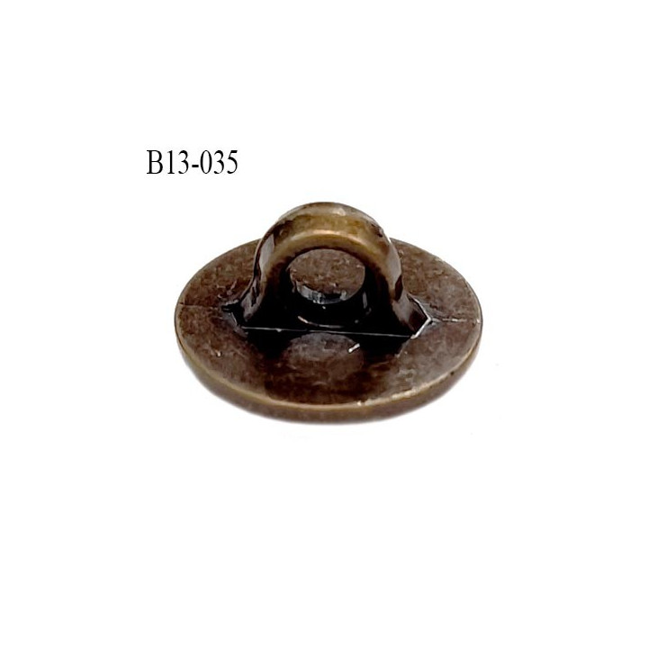 Bouton 13 mm pvc couleur laiton motif fleur diamètre 13 mm épaisseur 3 mm accroche avec un anneau prix à la pièce