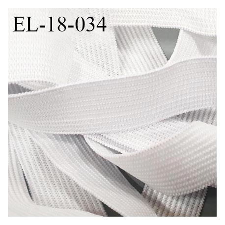 Elastique 18 mm spécial lingerie élastique respirant largeur 18 mm couleur naturel fabriqué en France prix au mètre