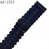 Bretelle lingerie SG 19 mm très haut de gamme couleur bleu marine avec 2 barrettes longueur 30 cm prix à l'unité