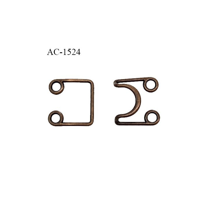 Brandebourg attache métal couleur laiton longueur 4 cm largeur 2.5 cm prix à la pièce