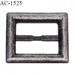 Boucle rectangle pvc couleur gris patiné largeur extérieur 60 mm largeur intérieur 40 mm épaisseur 6 mm prix à la pièce
