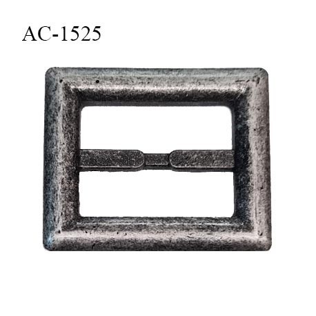 Boucle rectangle pvc couleur gris patiné largeur extérieur 60 mm largeur intérieur 40 mm épaisseur 6 mm prix à la pièce