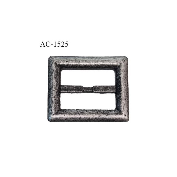 Boucle rectangle pvc couleur gris patiné largeur extérieur 60 mm largeur intérieur 40 mm épaisseur 6 mm prix à la pièce