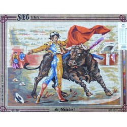 Canevas à broder 45 x 60 cm marque SEG de Paris thème CORRIDA Olé matador