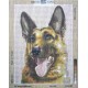 Canevas à broder 45 x 60 cm marque SEG de Paris thème CHIEN le berger allemand