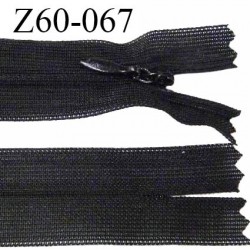Fermeture zip 60 cm couleur anthracite non séparable avec glissière nylon largeur 2.5 cm prix à l'unité
